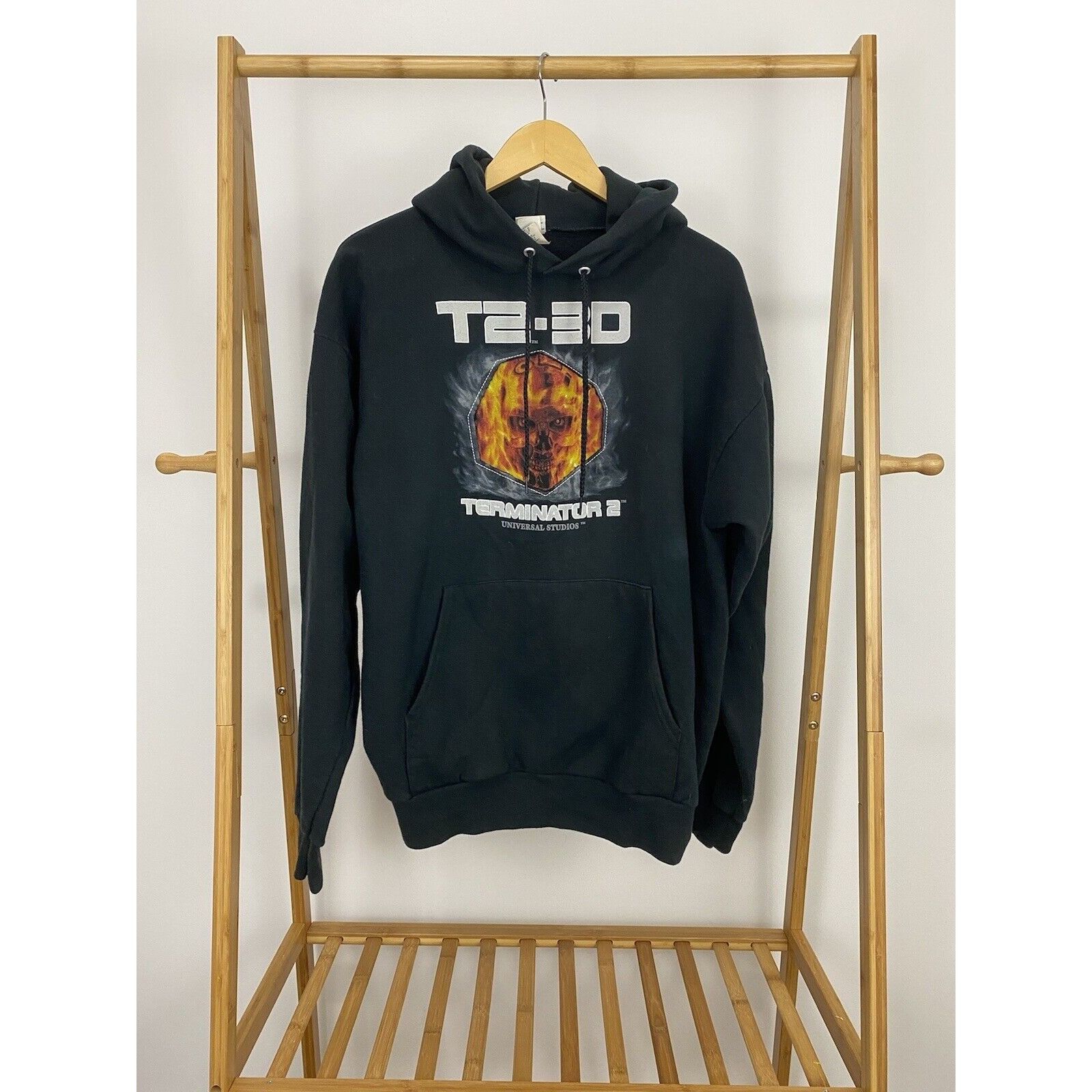 Vintage Vtg T2 3d Terminator 2 Universal Studios Hoodie Size L