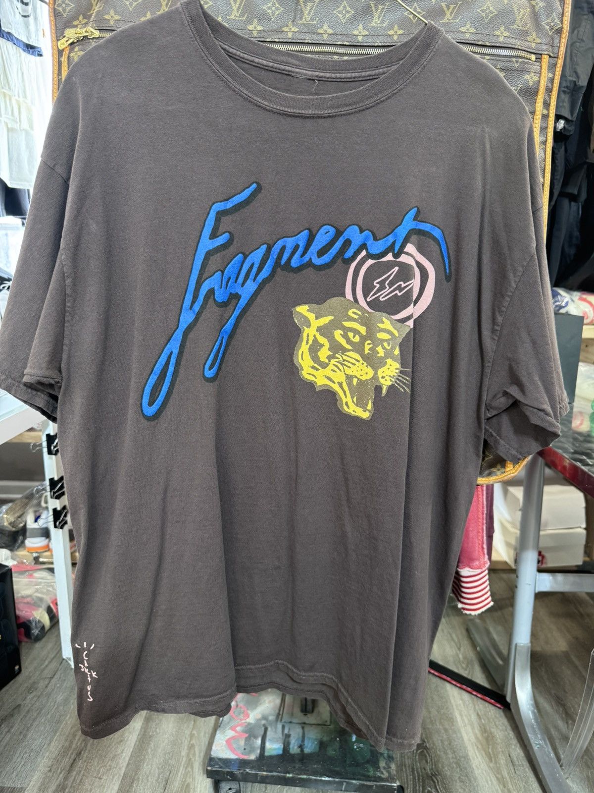 Kaws X Travis Scott Travis Scott Cactus Jack For Fragment Icons Tee Xxl Brown Hoodie, Sweatshirt | FlexRushtees.com