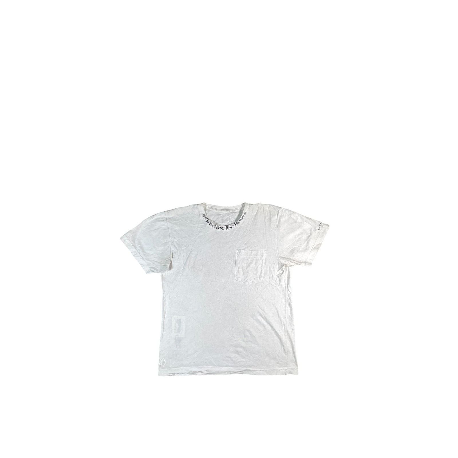 Hearts Chrome Hearts Neck Logo White Tee Hoodie, Sweatshirt | FlexRushtees.com