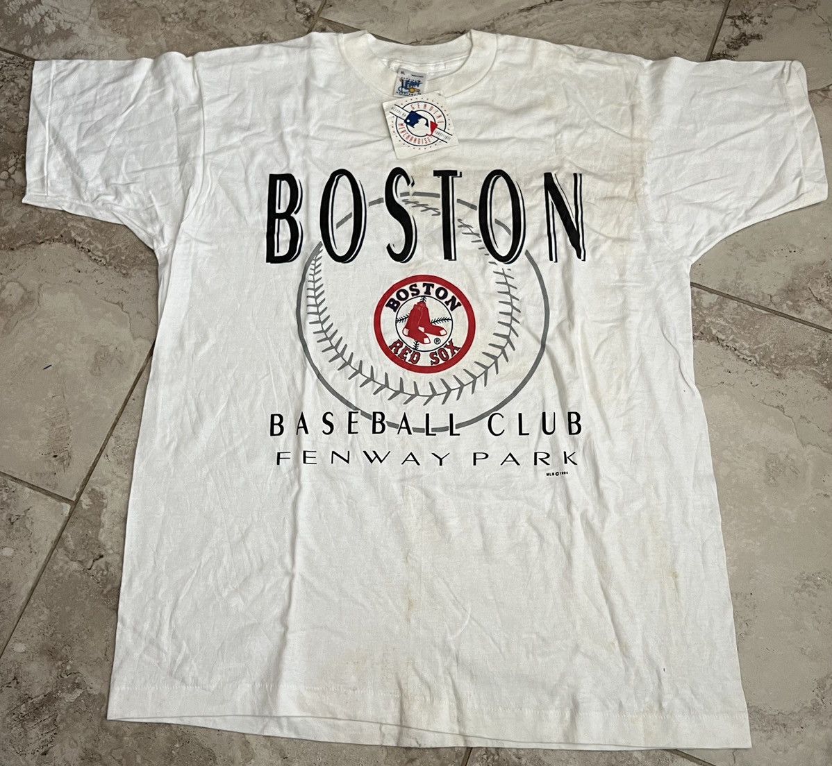 Vintage 1994 Boston Red Sox Baseball Club New T Shirt White
