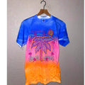 Jerzees Vintage Palm Beach Shirt Florida Tie Dye Palm Tree 90s Vtg