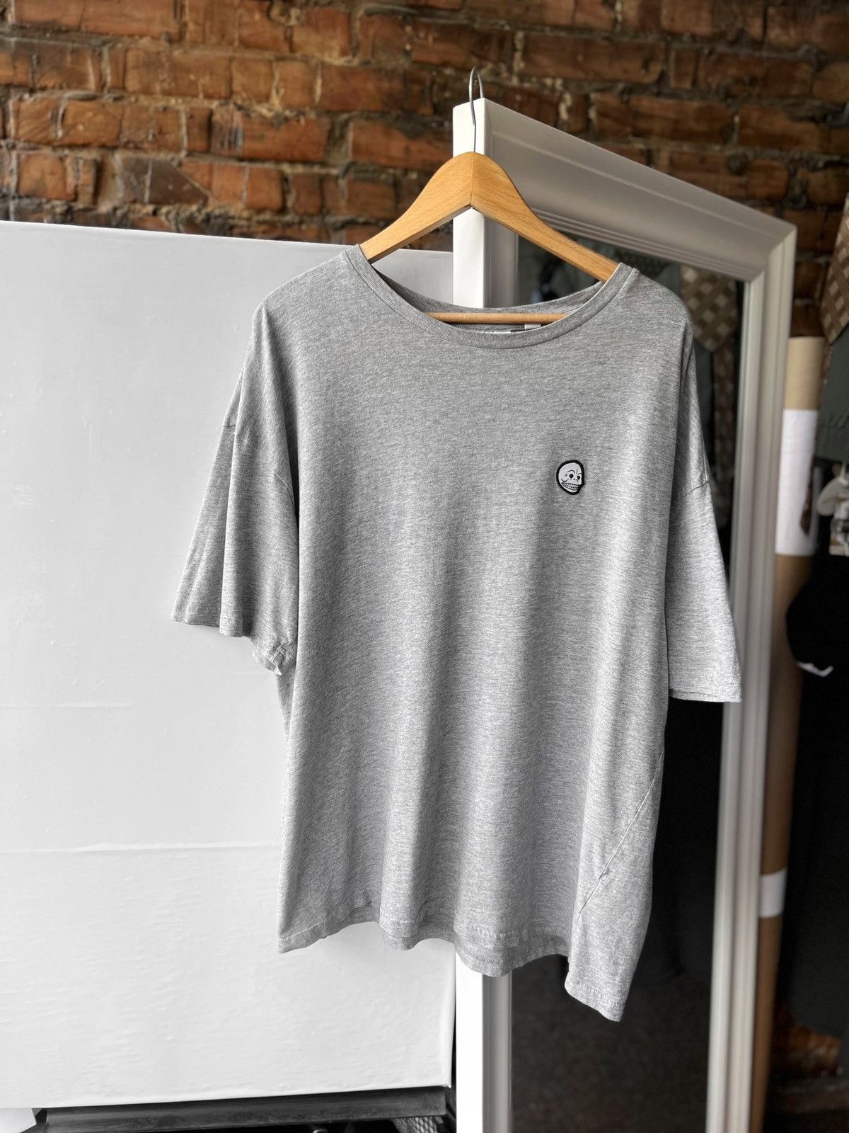 Designer Cheap Monday Men S Gray Oversized T Shirt Hoodie, Sweatshirt | FlexRushtees.com