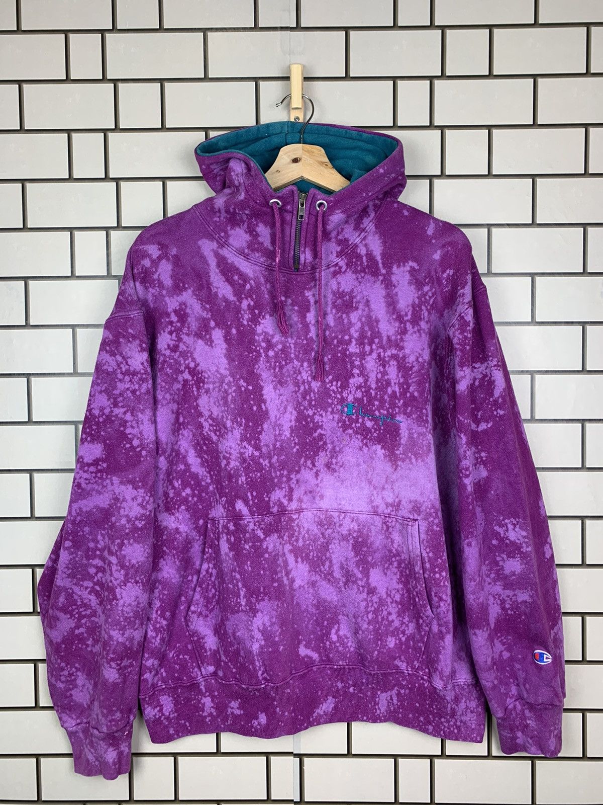 Vintage 90s Champion Custom Acid Wash Hoodie Sweatshirts T-Shirts | FlexRushtees.com