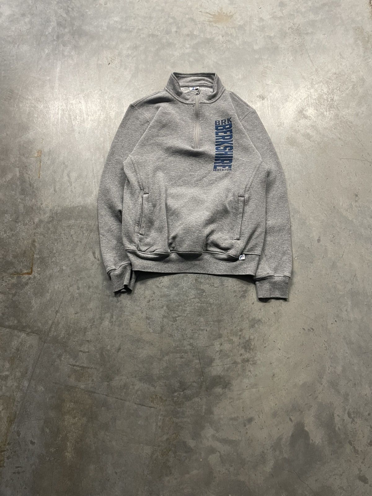 Vintage Y2k Russell Berkshire Investor Quarter Zip Sweat