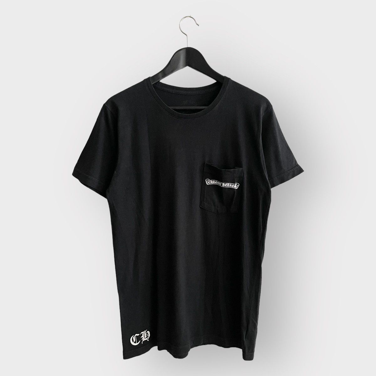 Chrome Hearts Steal 2010s Chrome Hearts Half Heart Crosses Pocket Tee Hoodie, Sweatshirt | FlexRushtees.com