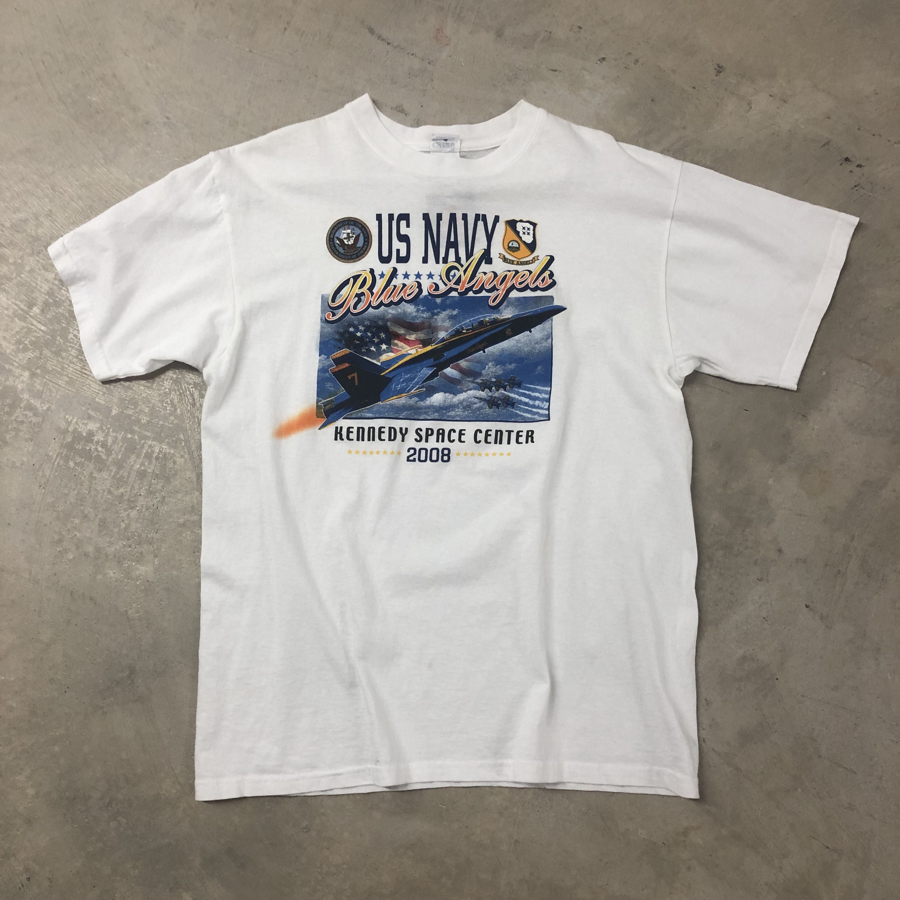 Vintage 2008 Nasa Kennedy Space Center Blue Angels Tee