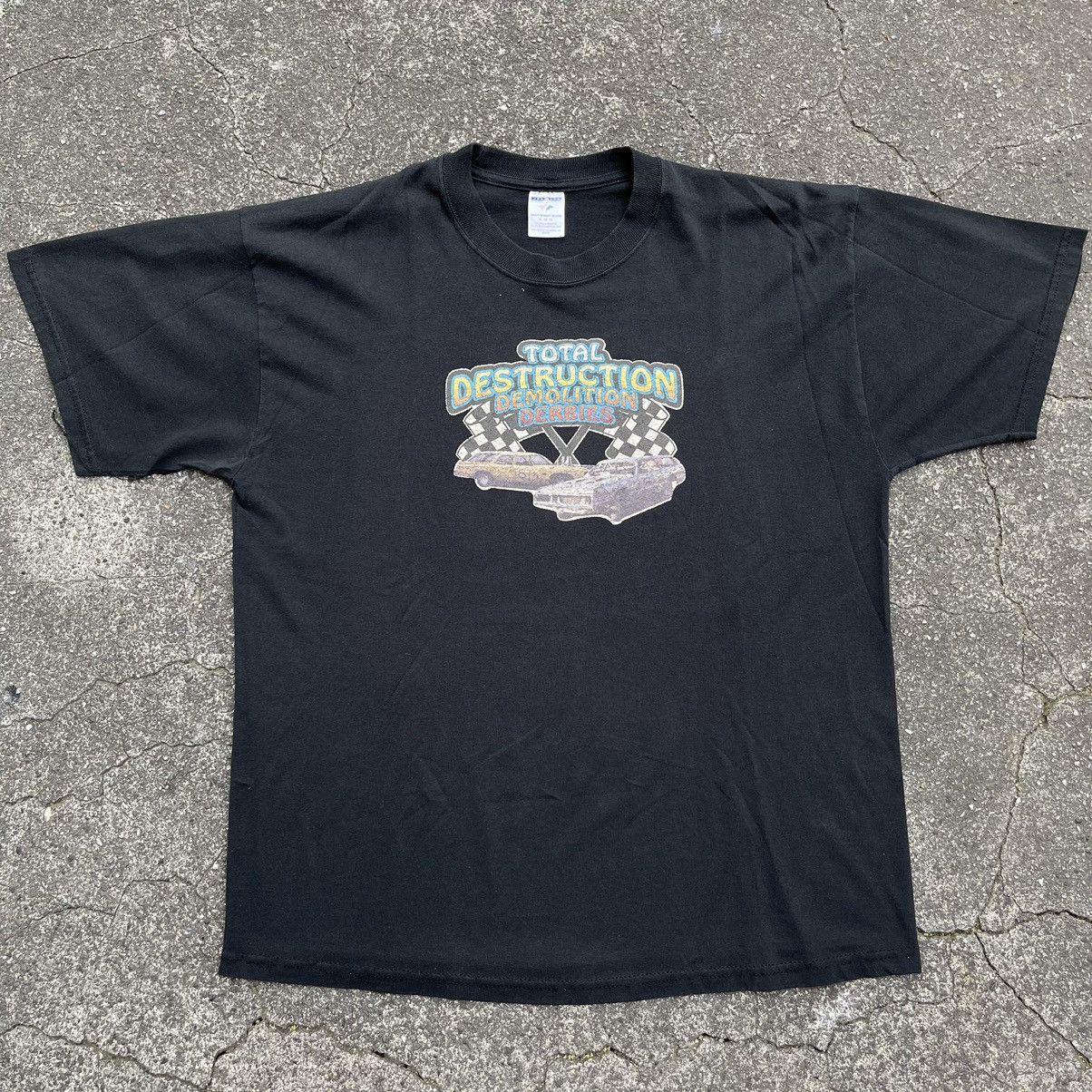 Vintage Total Destruction Demolition Derbies Jerzees Shirt