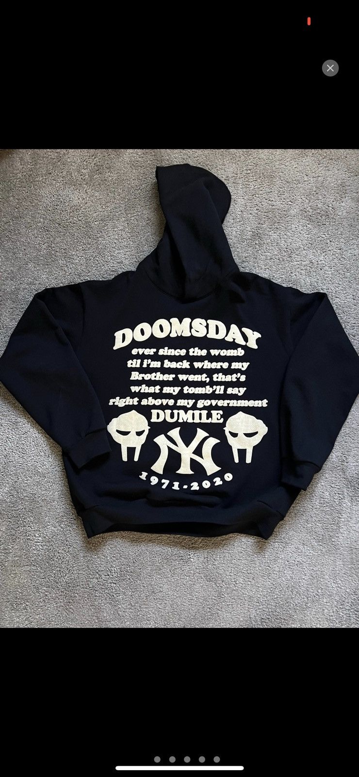 Vintage Mf Doom Puff Print Hoodie