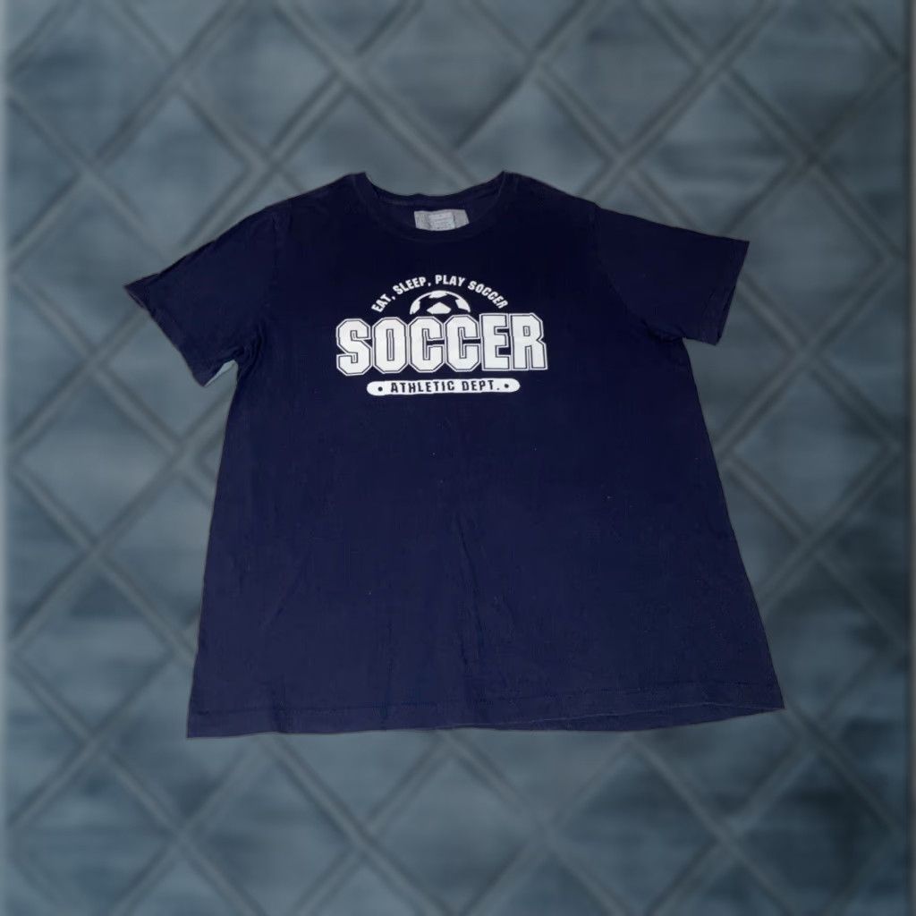 Vintage Unbranded Soccer T Shirt Eat Sleep Play Soccer Adult Xl Blue Mens Hoodie, Sweatshirt | FlexRushtees.com