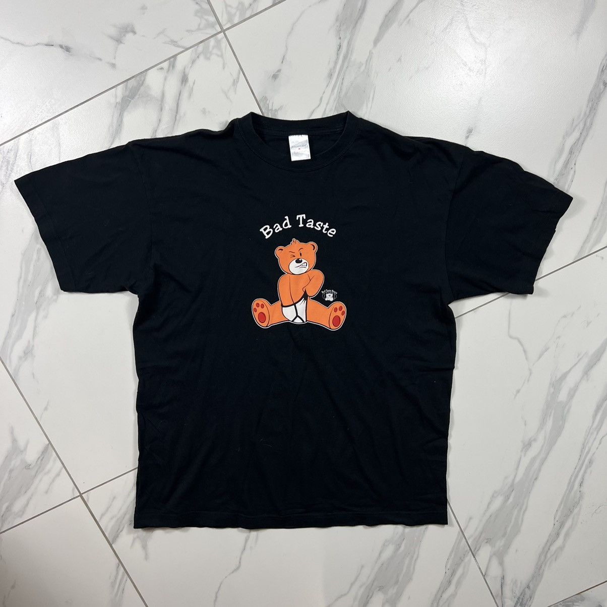 Bear Vintage 90s Black Tshirt Funny Print Humour Tee Hoodie, Sweatshirt | FlexRushtees.com