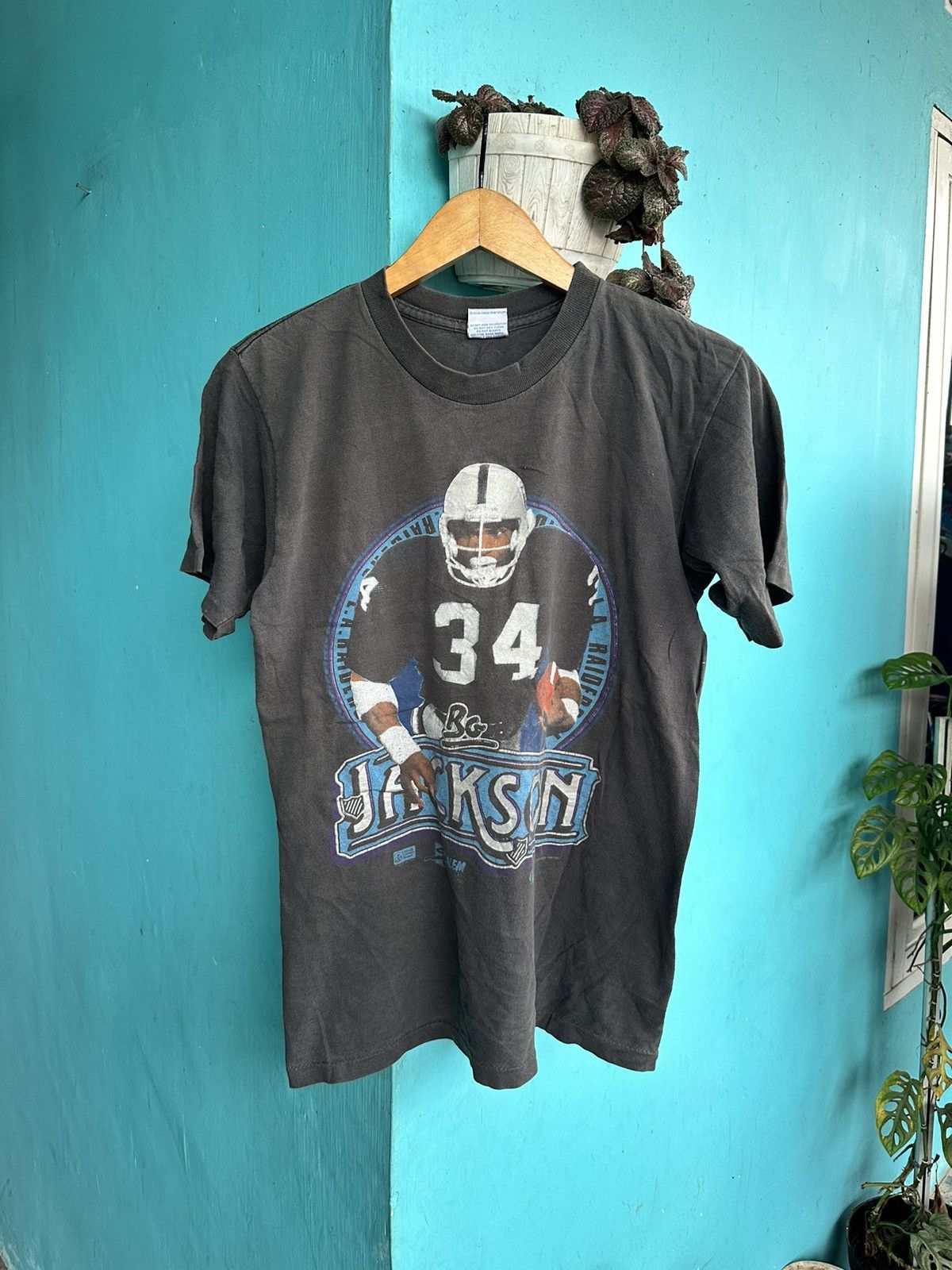 Vintage 90s La Raiders Salem Sportwear Bo Jackson T Shirt Hoodie, Sweatshirt | FlexRushtees.com