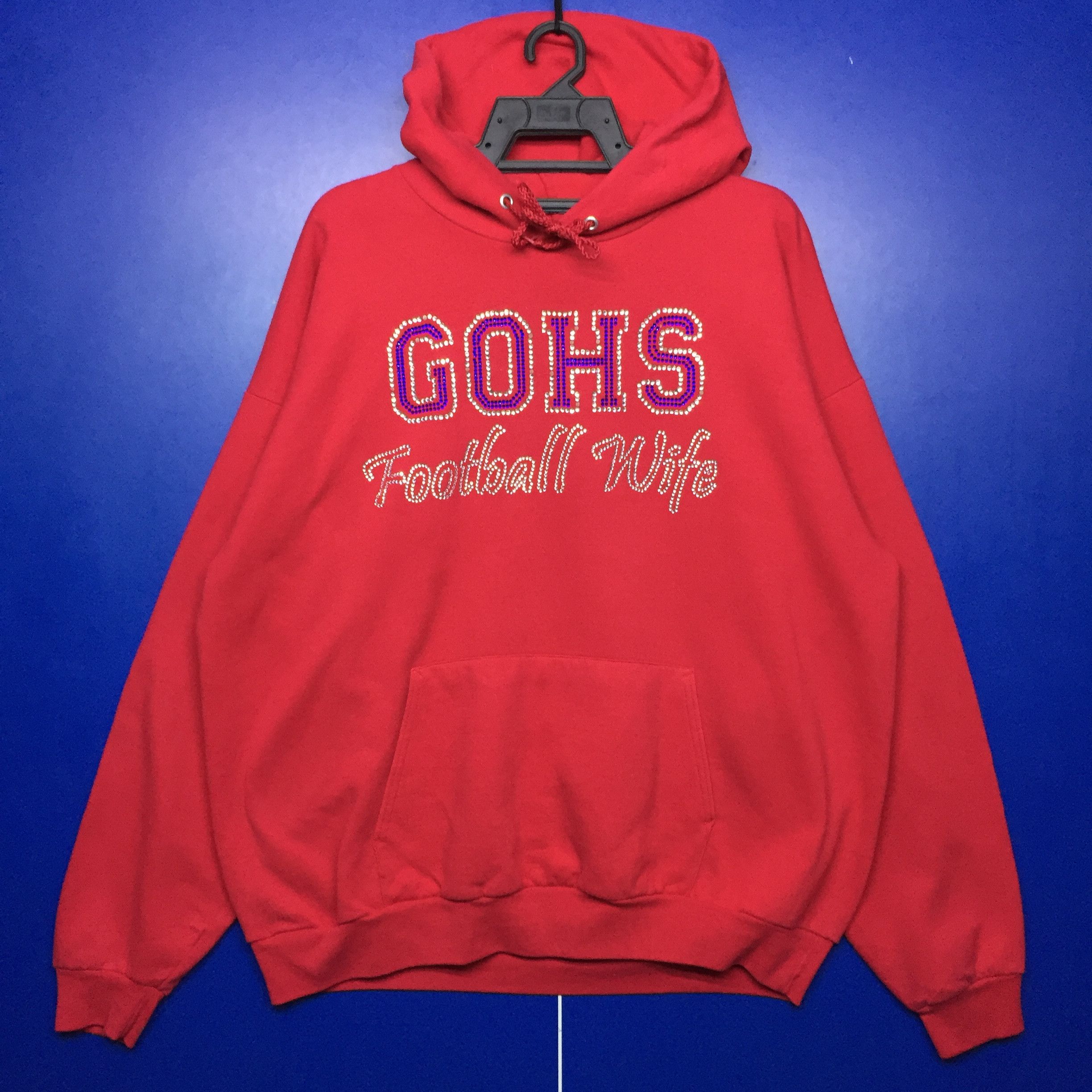 Vintage Hanes Gohs Football Wife Spell Out Hoodie