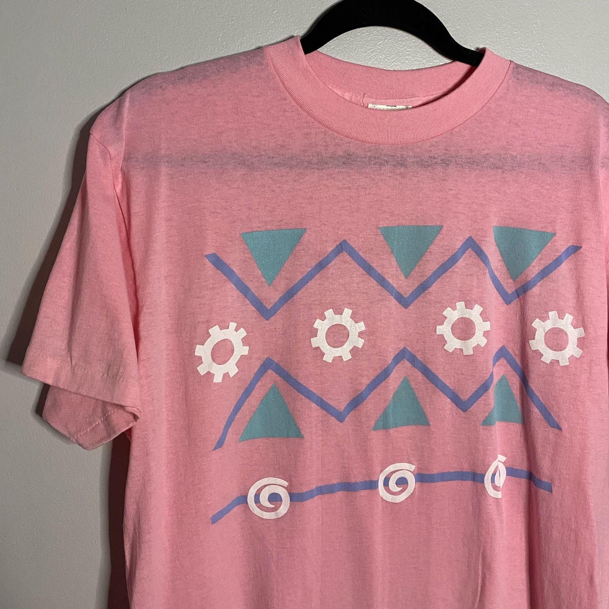 Vintage 90s Aztec Print Tee L