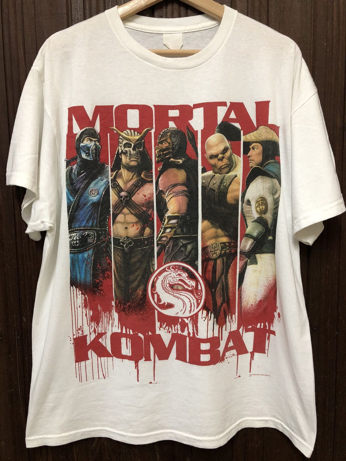 Vintage Mortal Kombat Big Print Character Very Rare T Shirt