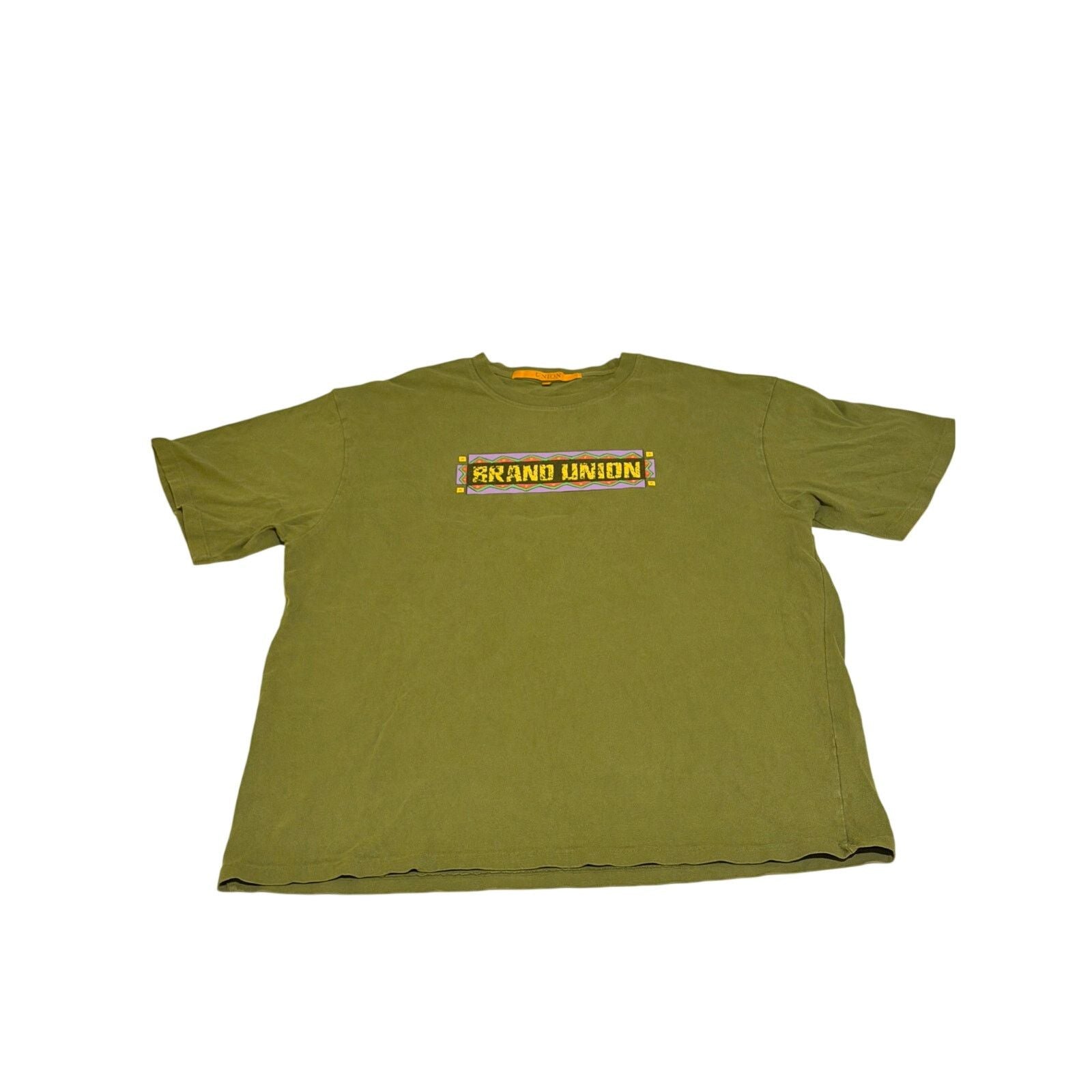 La Union Los Angeles Tribal Tee Olive Green Sz Xl Light Wear
