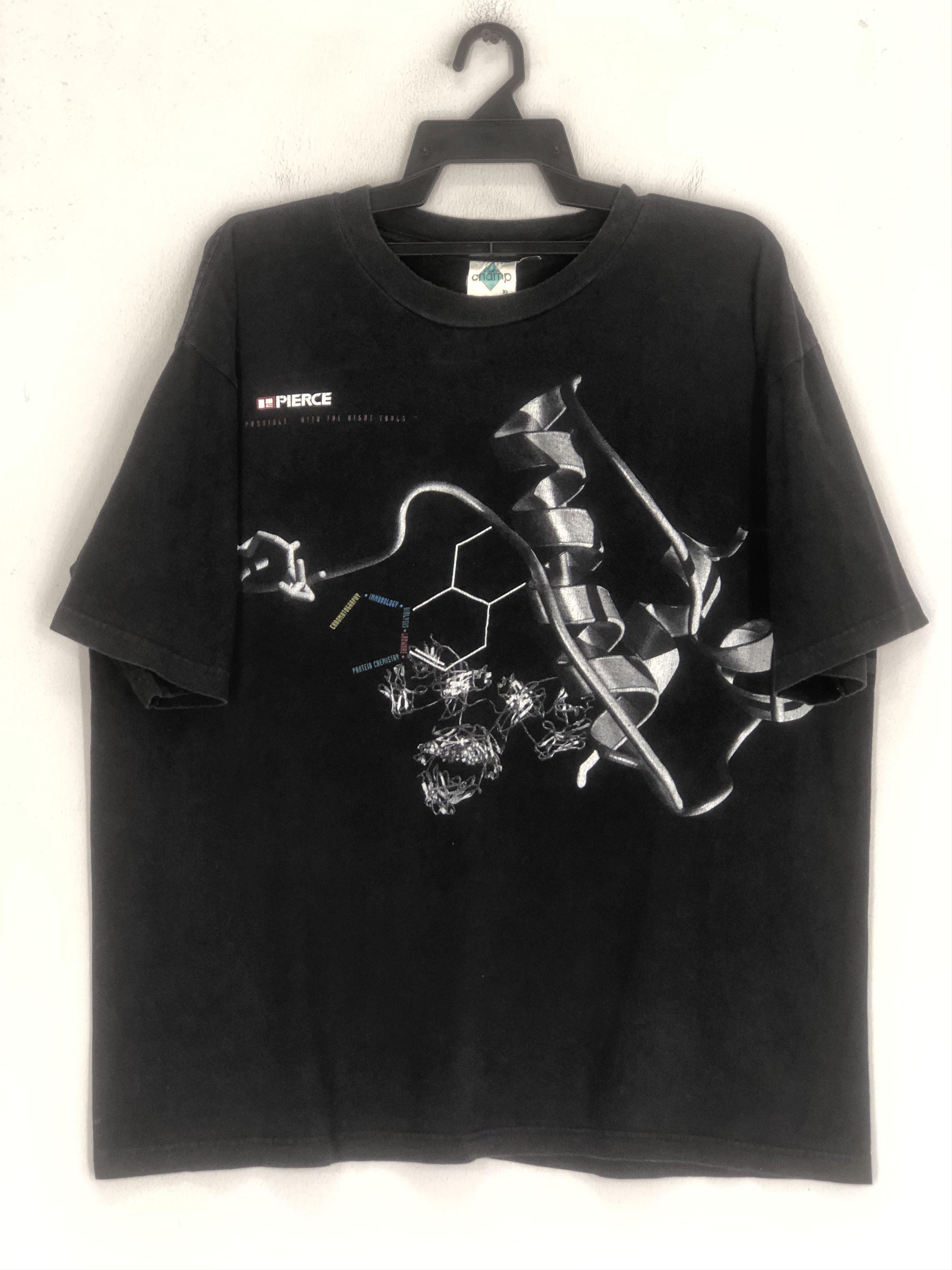 Vintage 90s Pierce Industrial Art Rare Tee Hoodie, Sweatshirt | FlexRushtees.com
