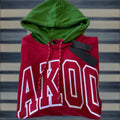 Vintage Akoo Hoodie Men S Pullover Crew Neck Seal Letterman Red 2xl Seasonal Warm Fall Winte T-Shirts, Sweatshirt
