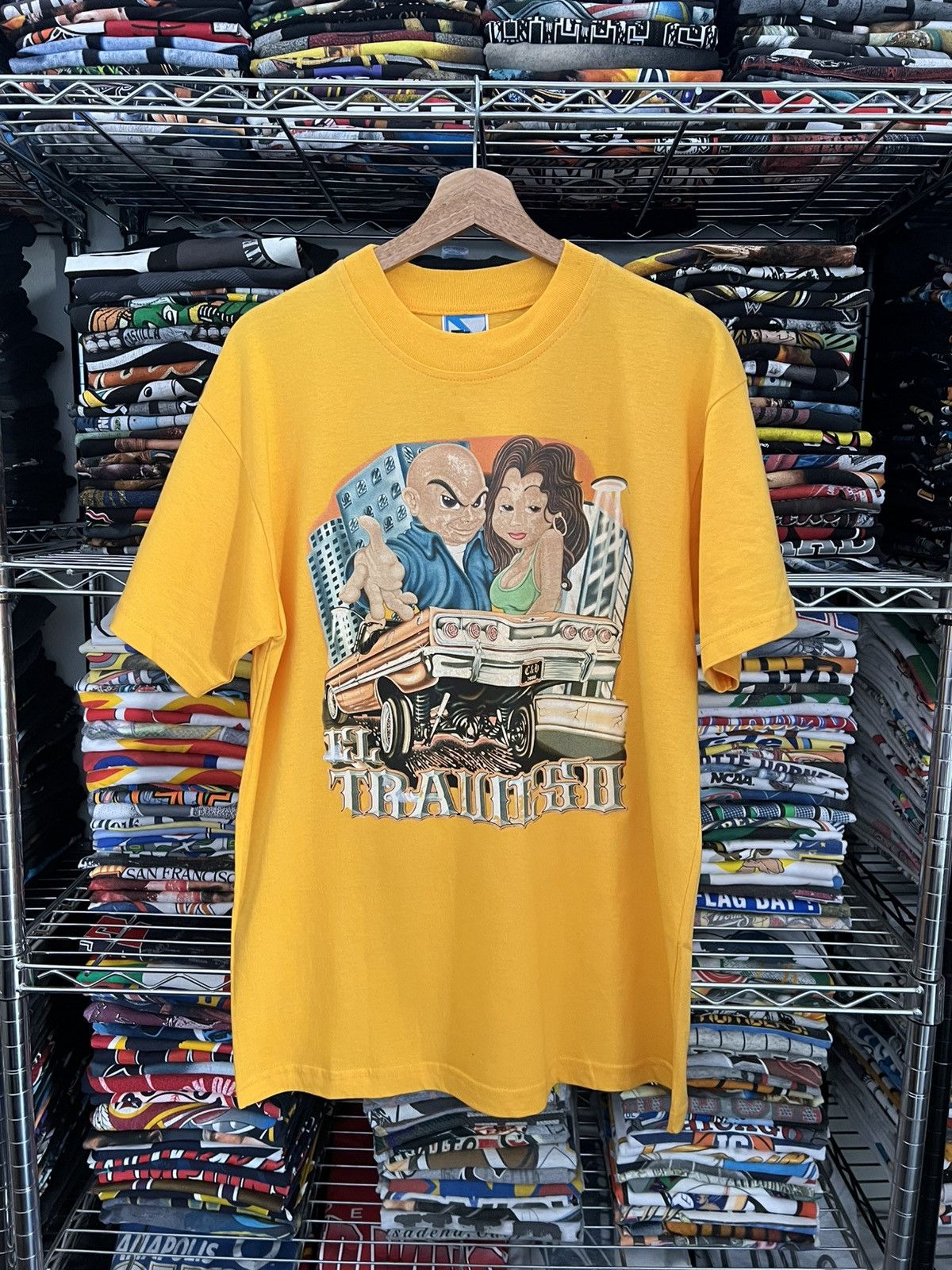 Vintage 2000 Chicano El Travieso Cholos C H Low Rider Tee