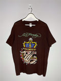 Hardy Vintage Ed Hardy Xl Dog Crown Tee 2000s Y2k Biker Style