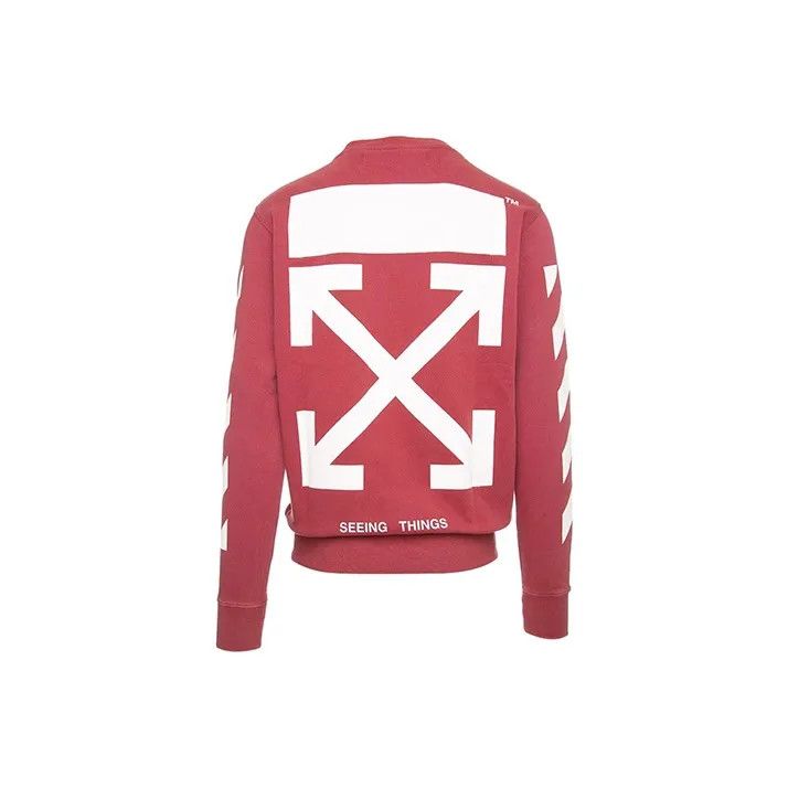 White Off White Red Arrow Graphic Hoodie For Men 0079 T-Shirts, Sweatshirt | FlexRushtees.com