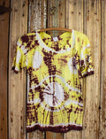 Vintage Yellow And Brown Tie Dye Shirt 70s