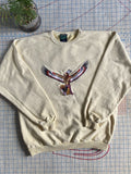 Vintage Eagle Man First Nations Indian Embroidered Sweater