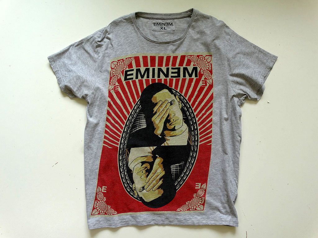Eminem X Rap Tees Eminem Tee T Shirt Xl Grey Rap Hip Hop Hoodie, Sweatshirt | FlexRushtees.com