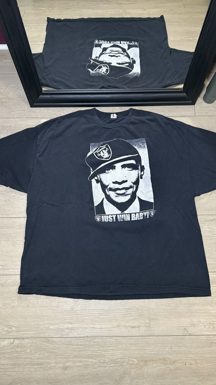 Starter Vintage Y2k Obama Raiders Running For President Shirt
