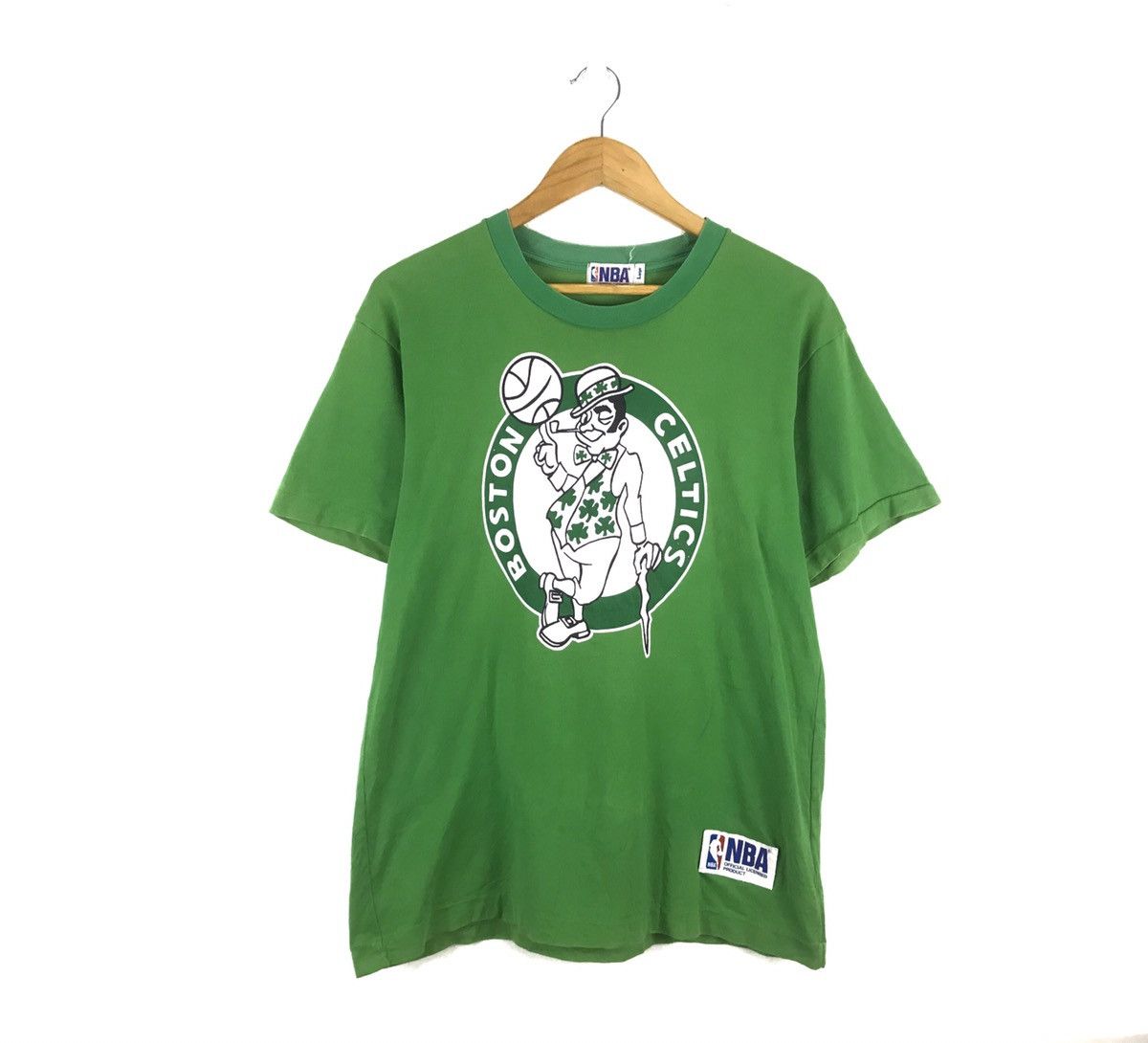 Nba Vintage Boston Celtics Nba Green Colour Large Size Tee Hoodie, Sweatshirt | FlexRushtees.com