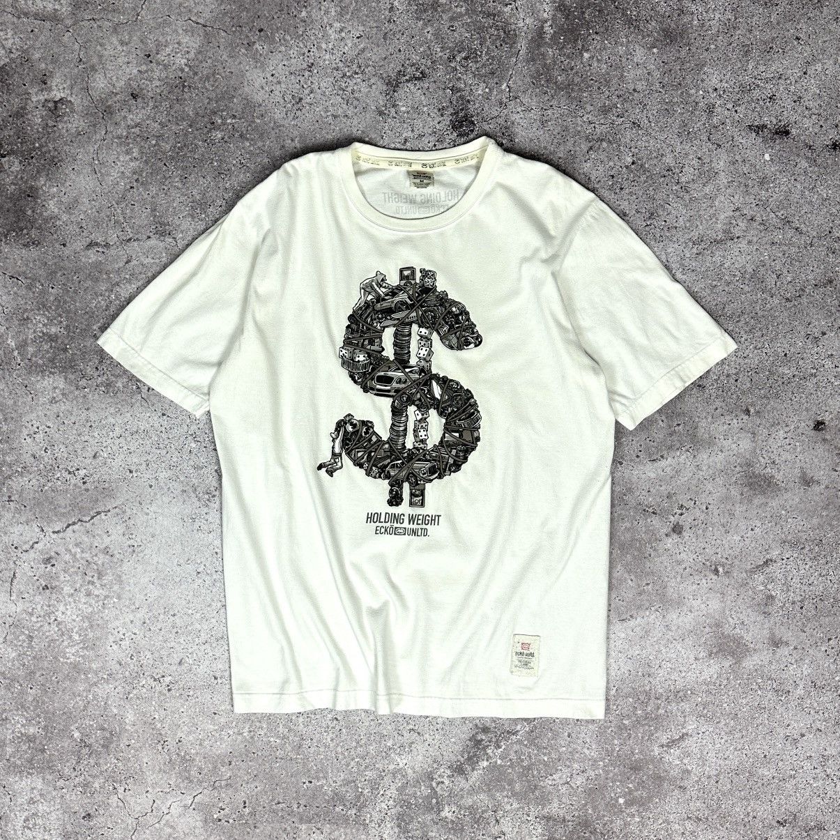 Ecko Unltd Vintage Y2k Ecko Unltd Holding Weight Og Grail Tee Bucks S Hoodie, Sweatshirt | FlexRushtees.com
