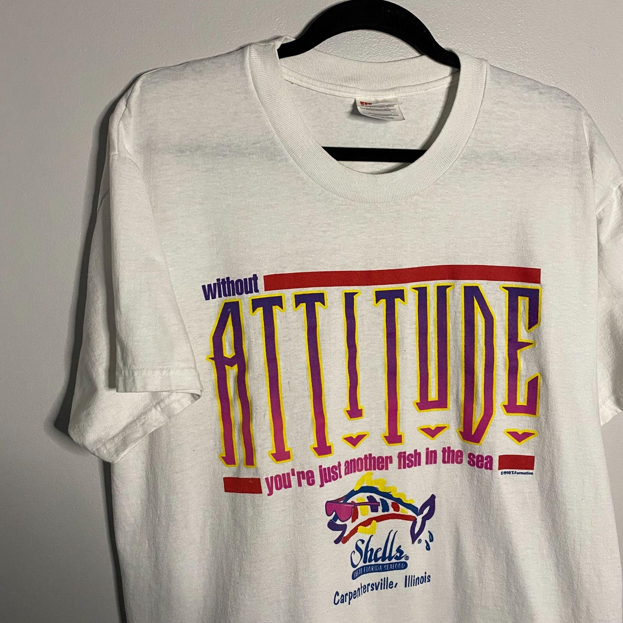 Vintage 1998 Without Attitude Florida Slogan Tee L Hoodie, Sweatshirt | FlexRushtees.com