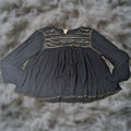 21 Forever 21 Top Women S S Black Gold Silver Long Sleeve Tunic Blouse Knit Pullover Casual