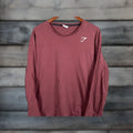 Vintage Gymshark Men S T Shirt Long Sleeve Crew Neck Cotton Logo 2xl Red Fall Spring Summer