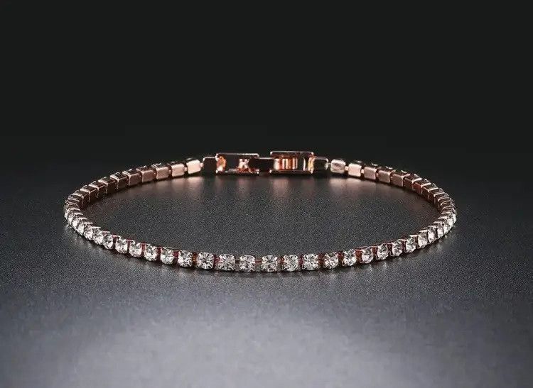 Jewelry Rose Gold Colour 2 5 Mm Zirconia Stone Bracelet T-Shirts, Hoodie, Sweatshirt | AU16VibeMintTees.com