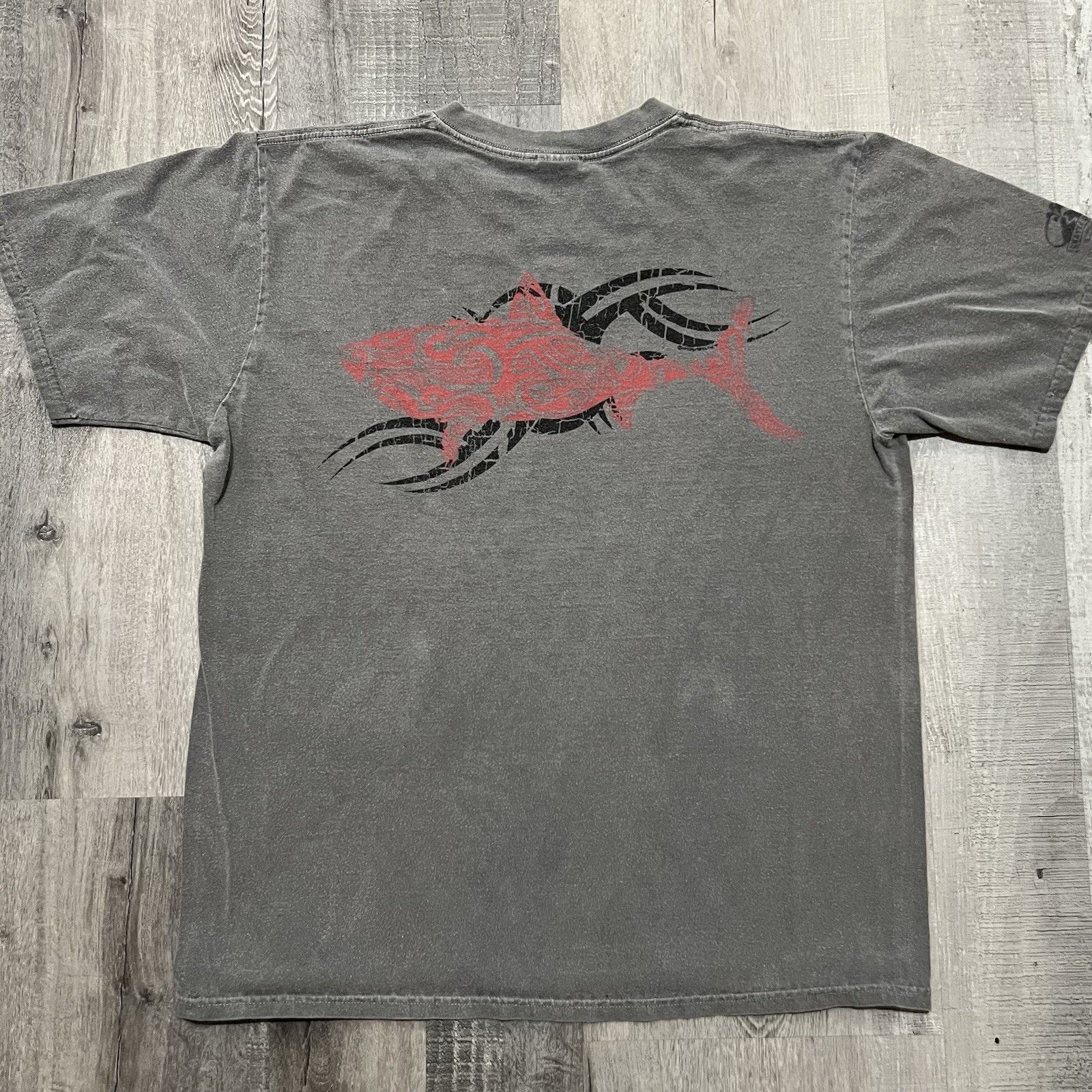 Vintage Crazy Shirts Tribal Shark Faded Surf Surfing T Shirt
