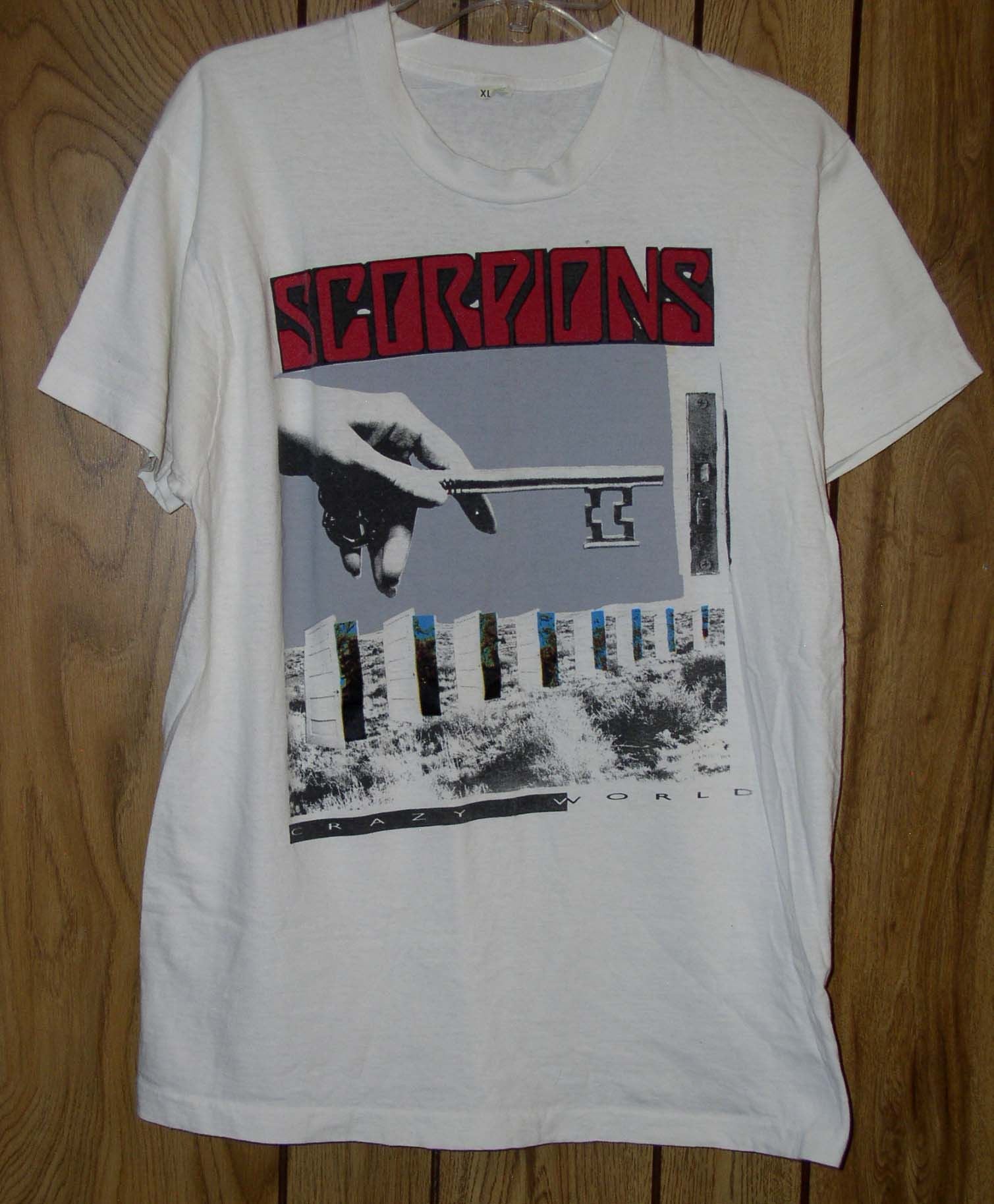 Band Tees Scorpions Concert Shirt 1991 Crazy World Tour Screen Stars