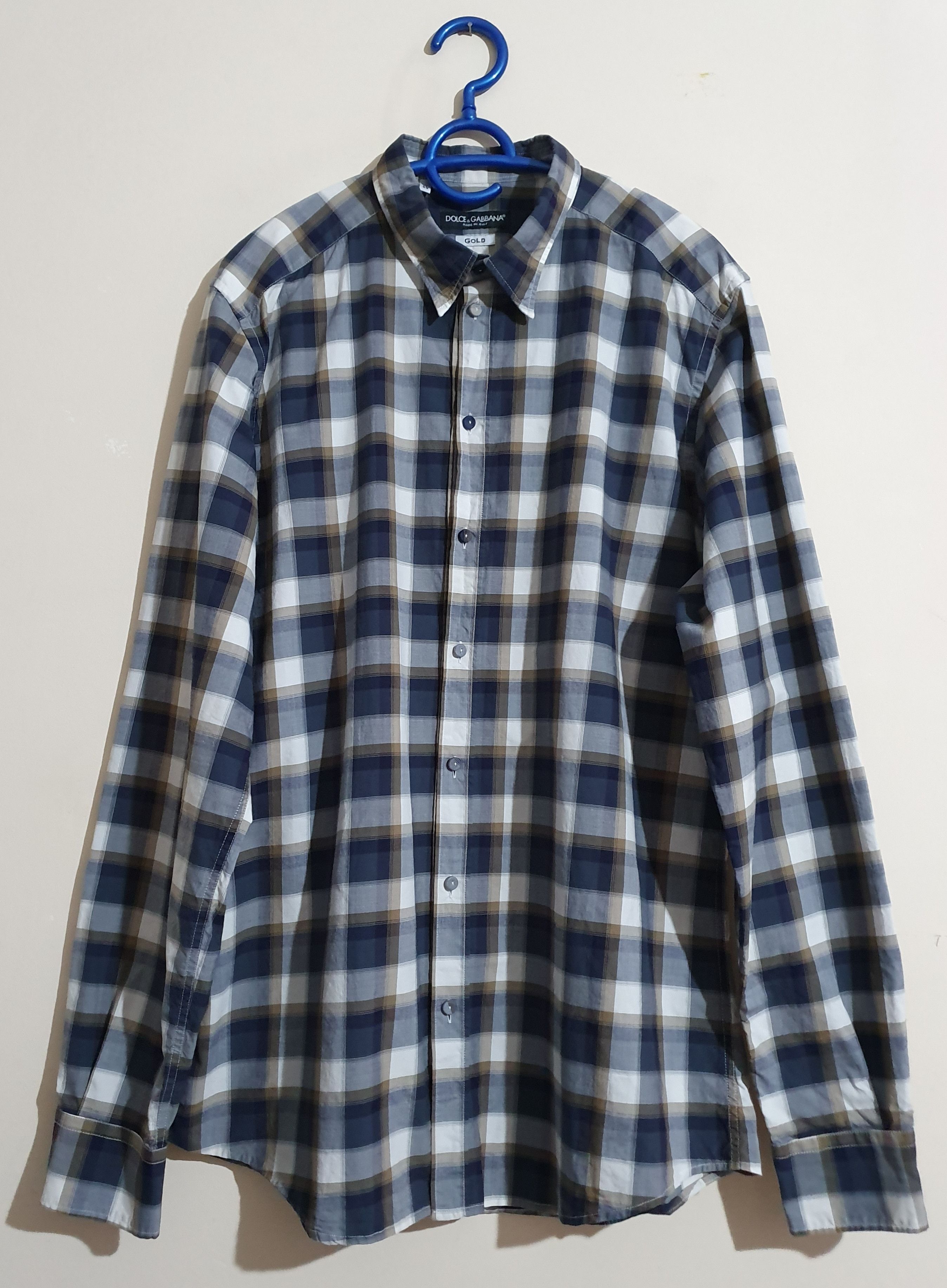 Gabbana Dolce Gabbana Tartan Check Shirt Cotton Hoodie, Sweatshirt | FlexRushtees.com