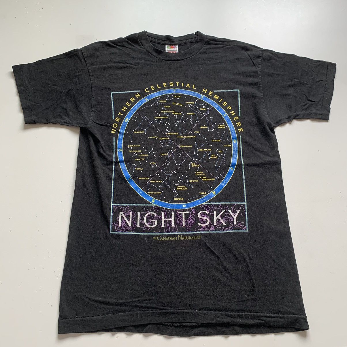 Vintage 90s Astrology Night Sky Stars Graphic T Shirt Large Hoodie, Sweatshirt | FlexRushtees.com