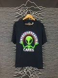 Vintage Vtg Alien Nobody Freakin Cares Odm Trippy Graphic Tee