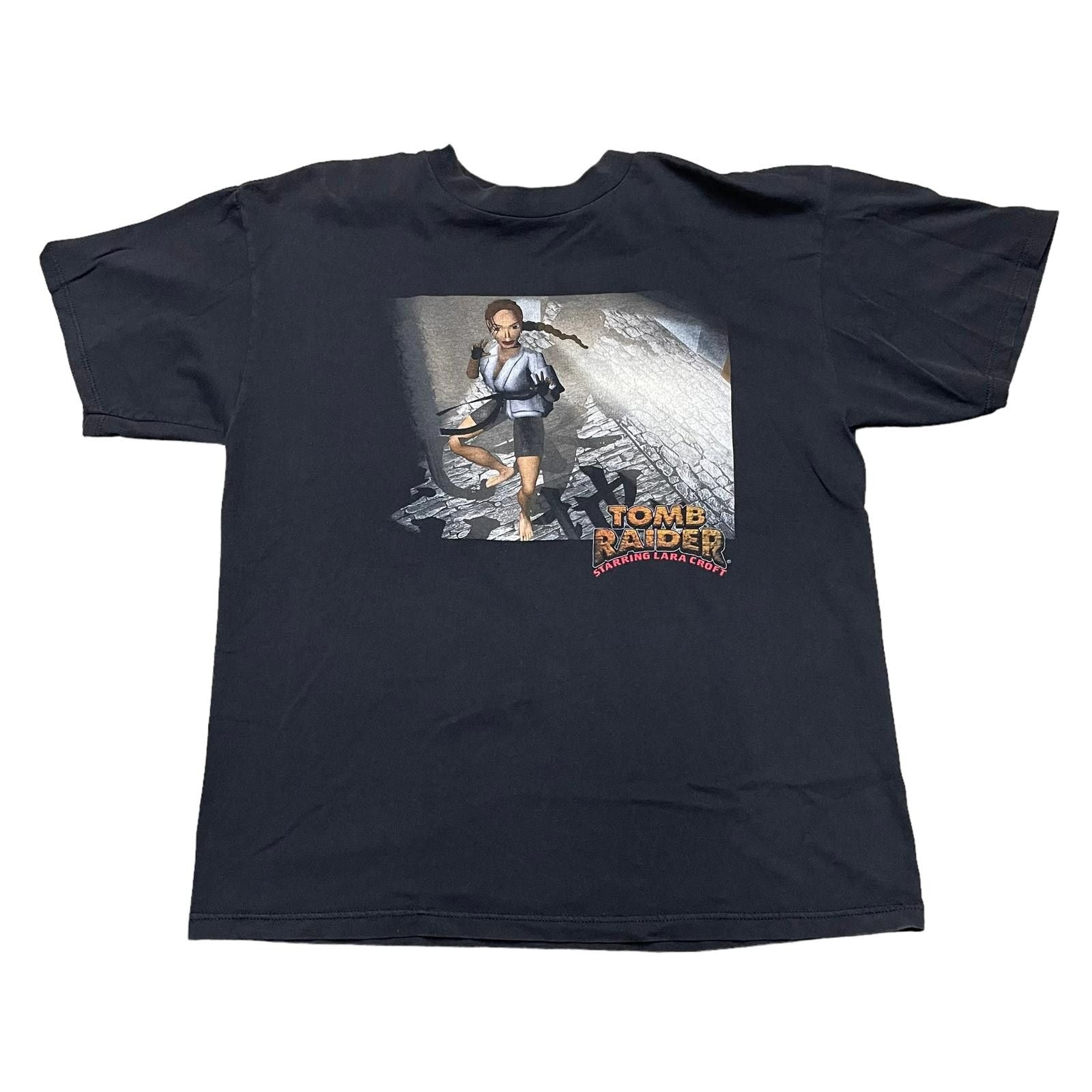 Designer Vintage 90s Shirt Mens Xl Tomb Raider Lara Croft Playstation