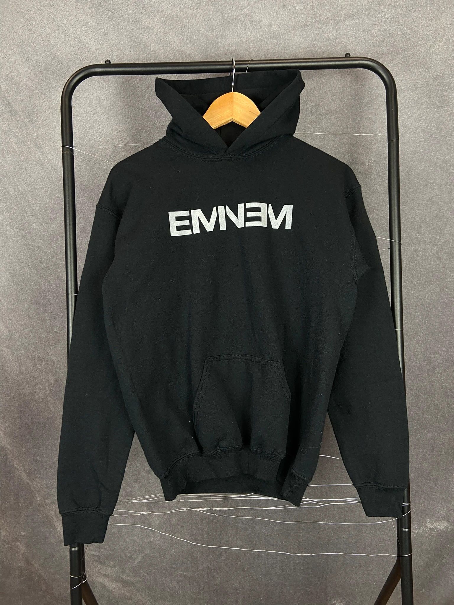 Eminem Black Hoodie S Rap Merch Classic Logo T-Shirts, Sweatshirt | FlexRushtees.com