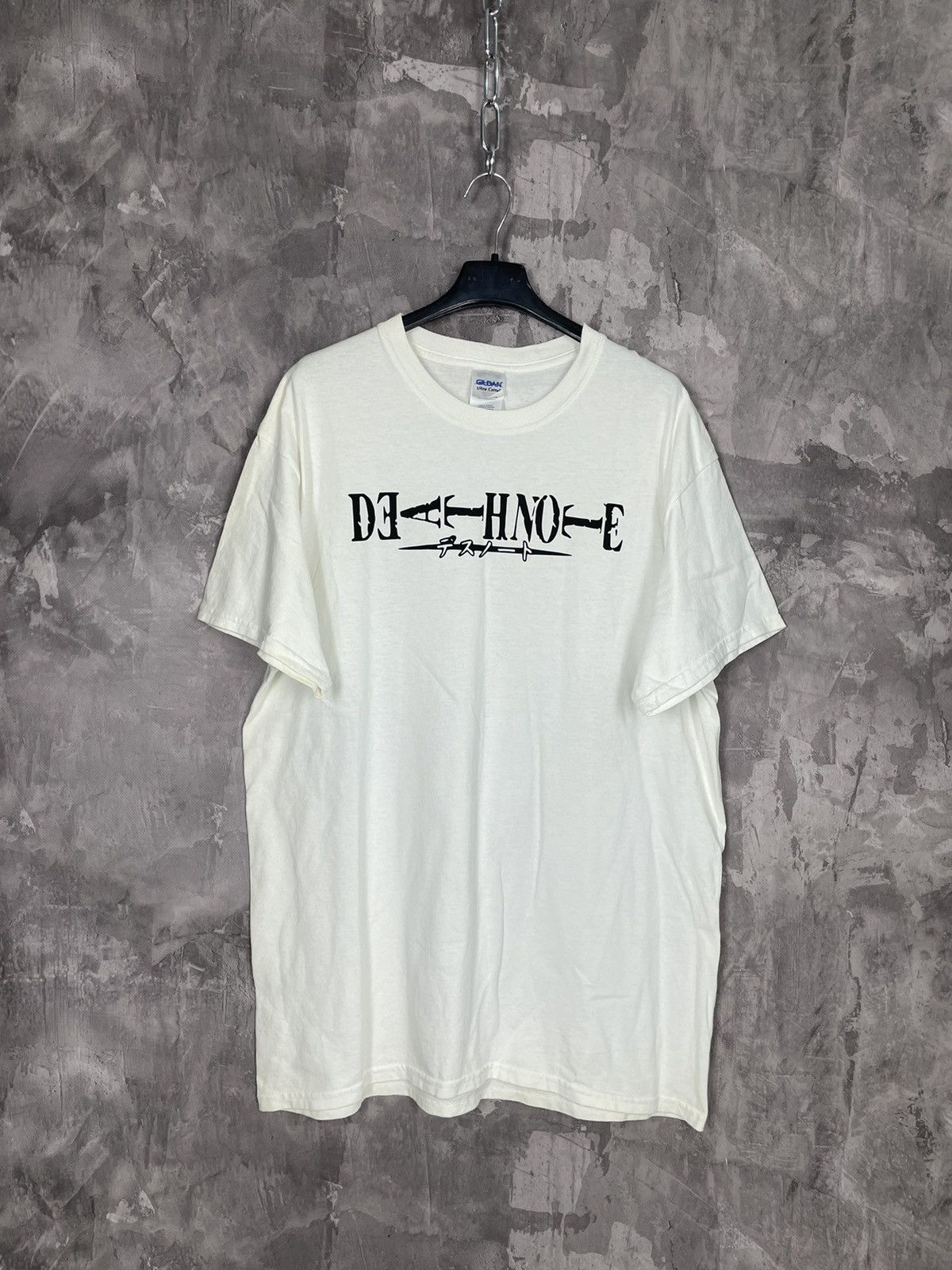 Vintage 2000s Death Note Big Logo White Tee Hoodie, Sweatshirt | FlexRushtees.com