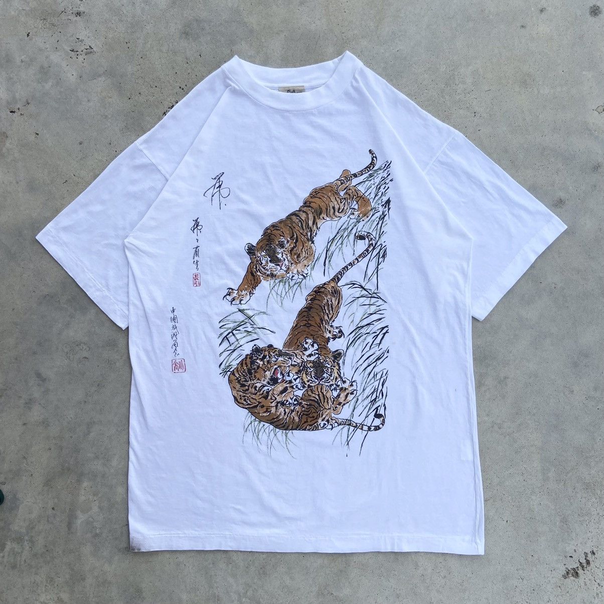 Japanese Brand Vintage 90 S Clipperclub Tiger Kanji Motif Japan T Shirt Hoodie, Sweatshirt | FlexRushtees.com