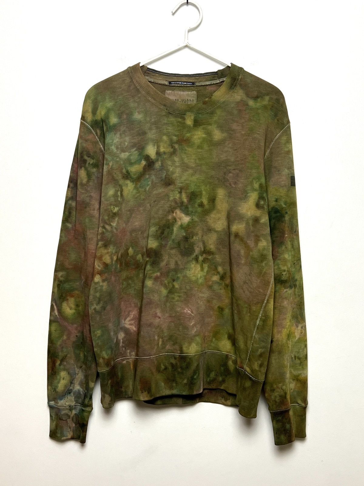 Island Stone Island Camo Tie Dye Crewneck Sweatshirt