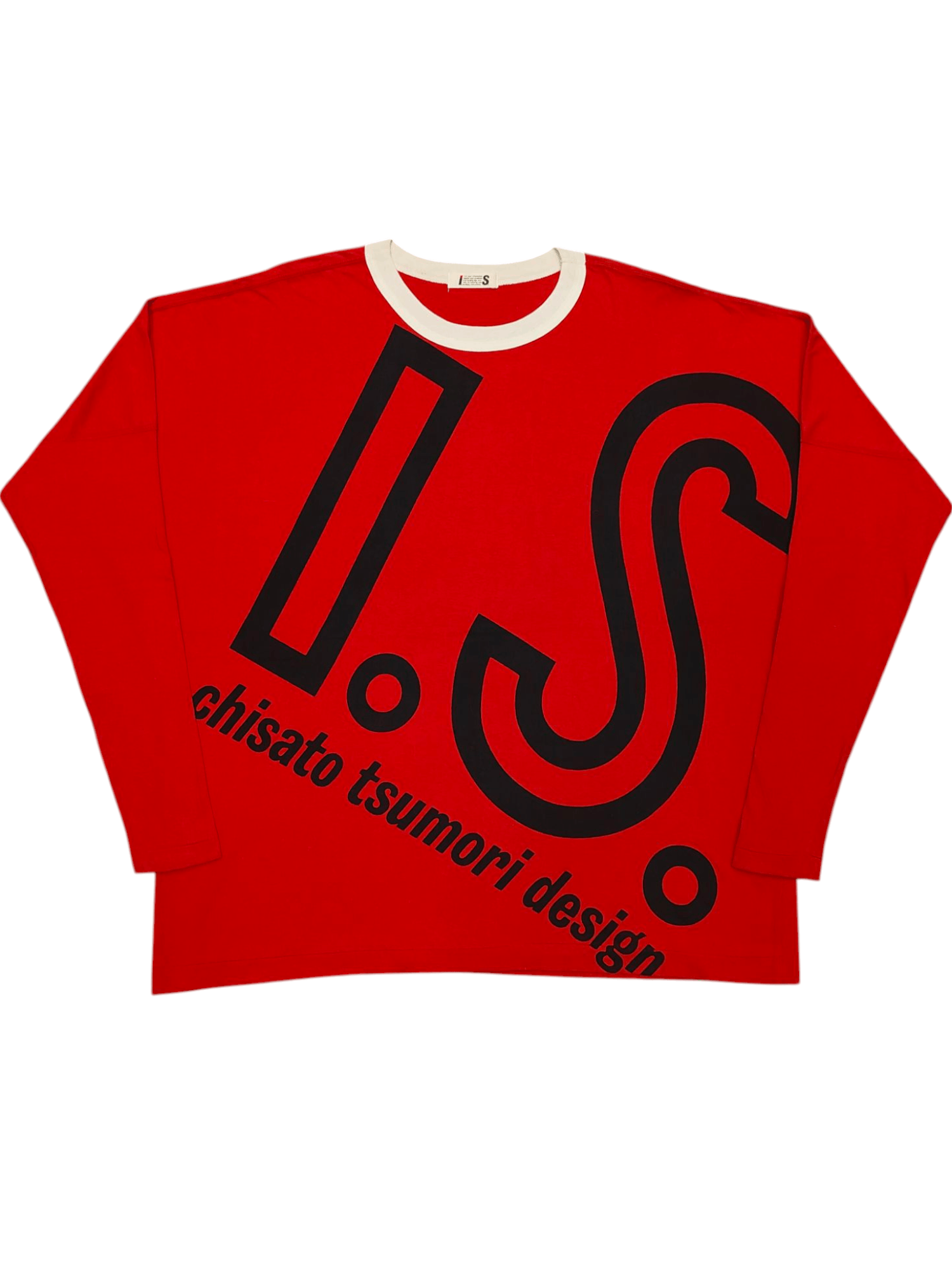Miyake 80s Issey Miyake Archived Bold Typography Long Sleeve Tee
