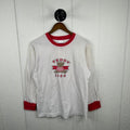 Other Vintage 90 S Teddy Bear Cream Red Long Sleeve Size Small