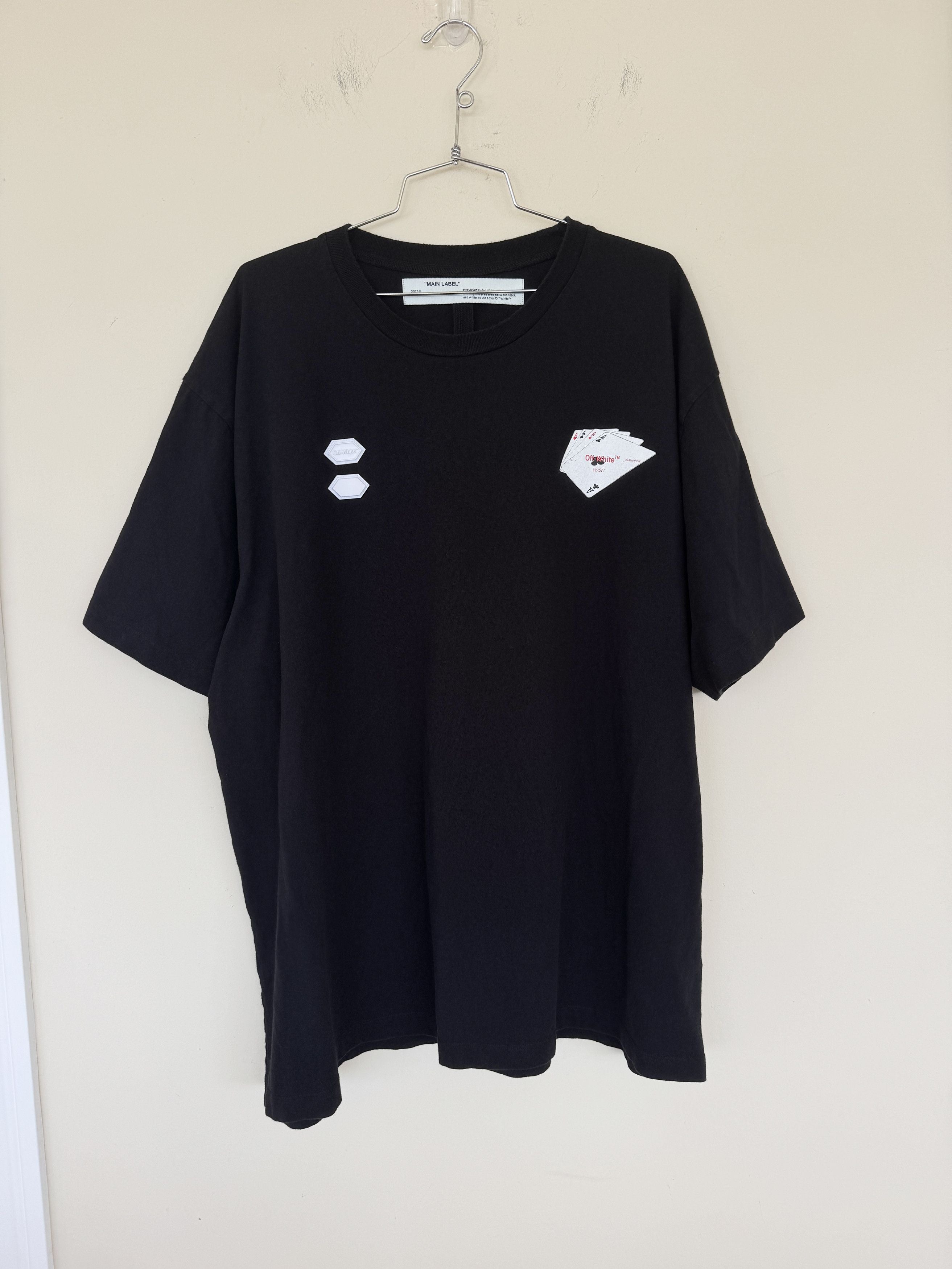 White Off White Poker Tee Hoodie, Sweatshirt | FlexRushtees.com