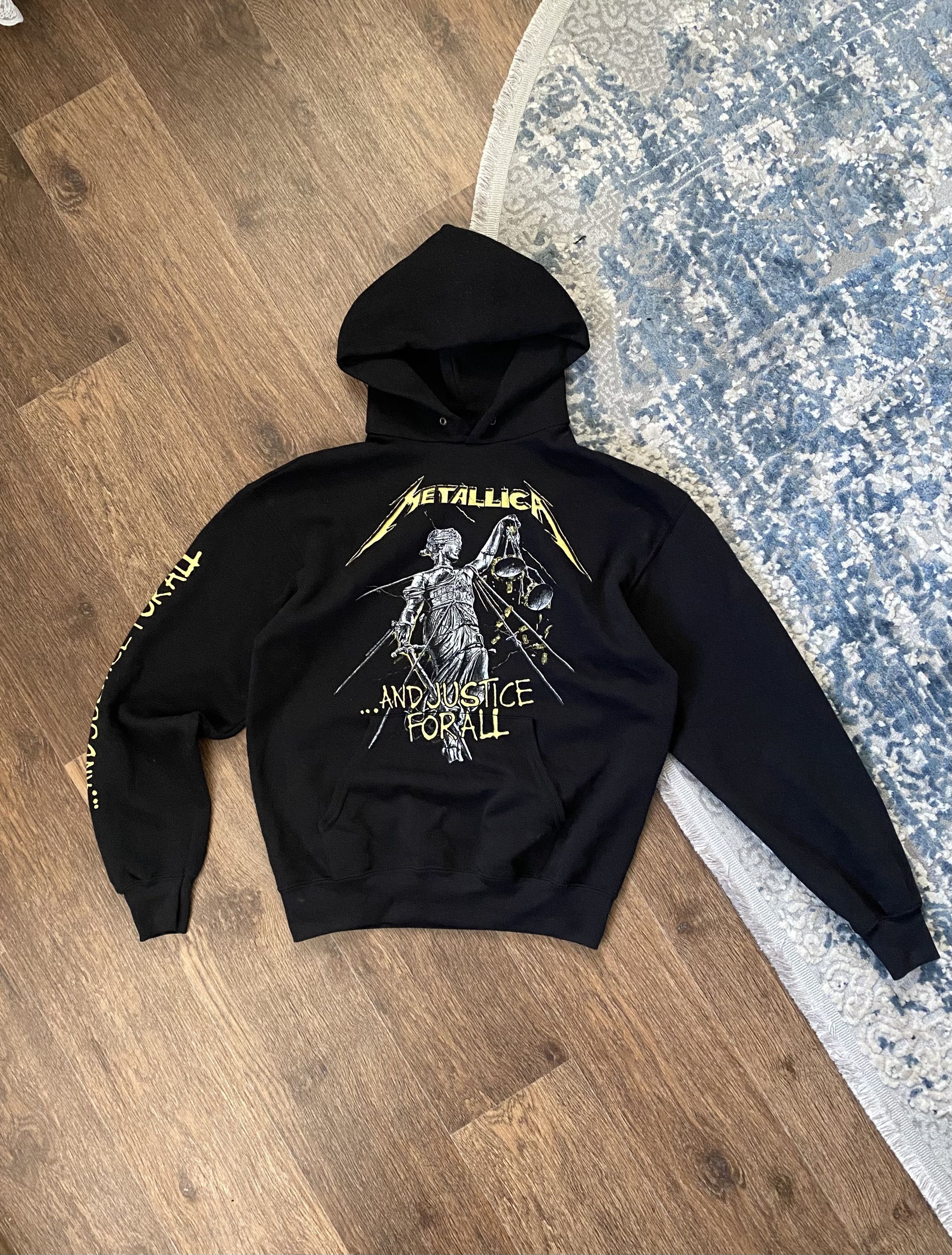 Vintage Metallica And Justice For All Black Printed Hoodie T-Shirts, Sweatshirt | FlexRushtees.com