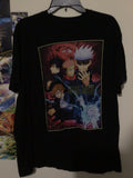 Anime Jujutsu Kaisen Shirt Mens Xl Black Graphic Short Sleeve