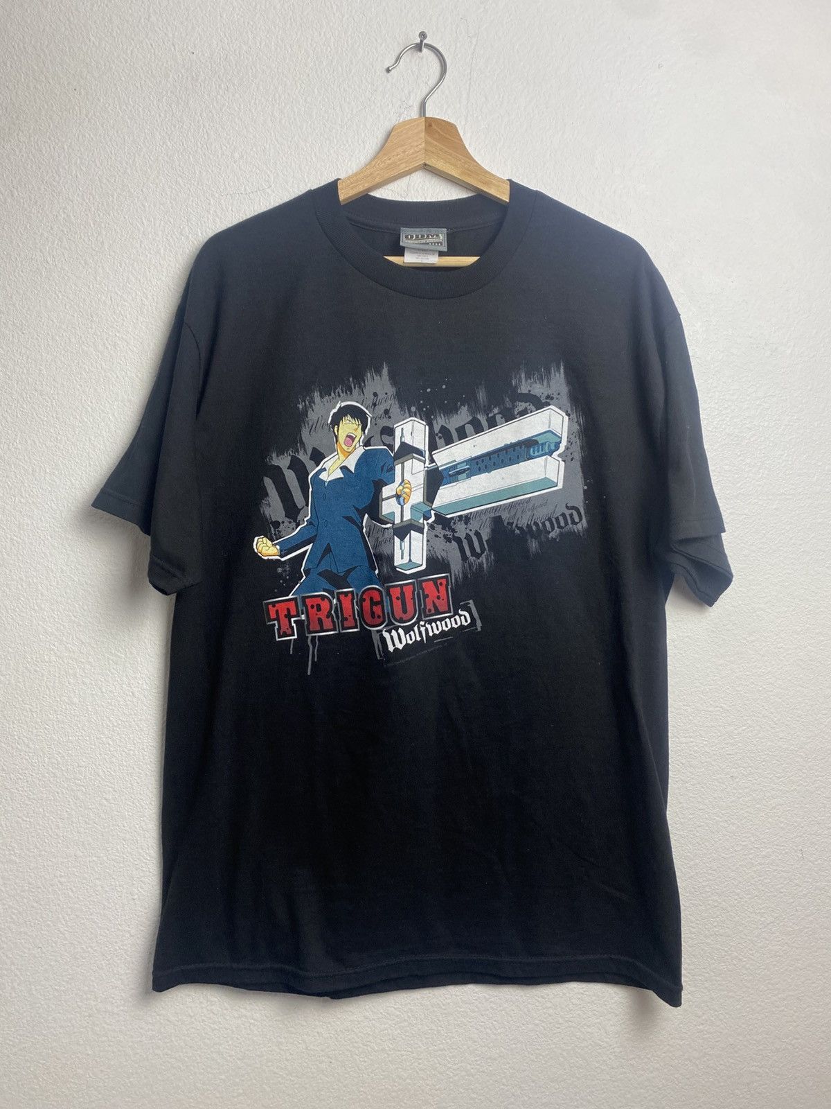 Odm Vintage Trigun Wolfwood Shirt Anime Graphic Promo Tee Movie